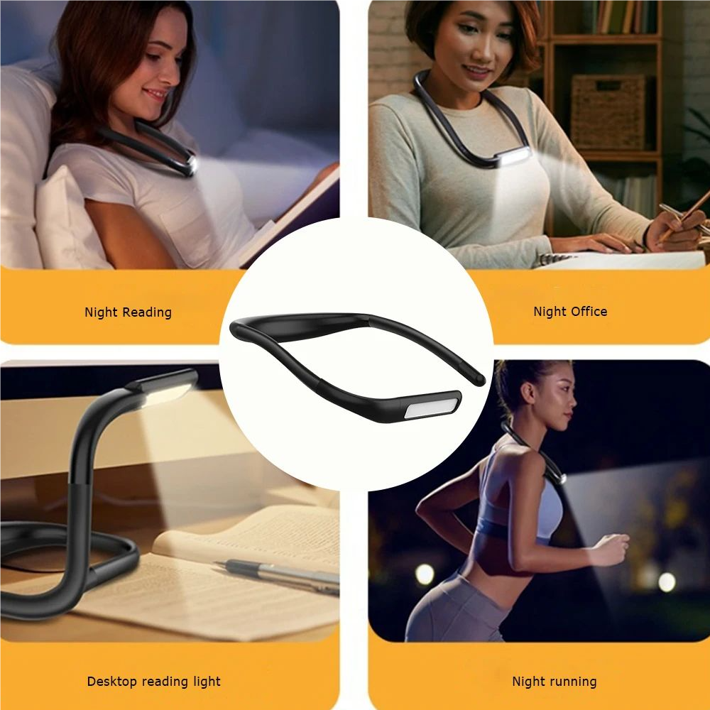 OEM GH-8 USB Rechargeable LED Book Reading Lamp - Modern Portable Desk Light for Office Study